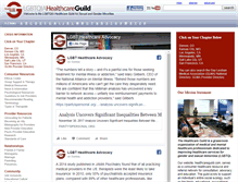 Tablet Screenshot of healthcareguild.com